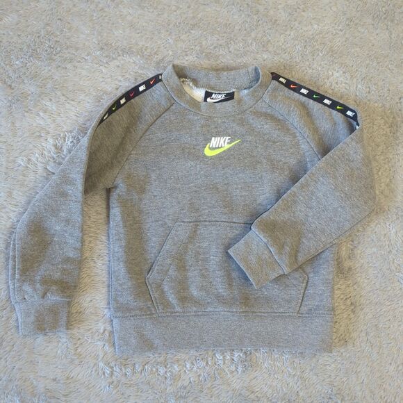 Nike Spellout Neon Heather Gray Sweatshirt Size 2T (1-2 Years) - Picture 1 of 11